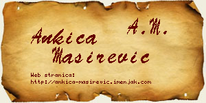 Ankica Maširević vizit kartica